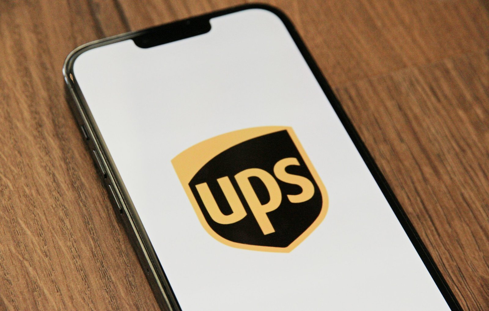 a phone with the ups logo on it